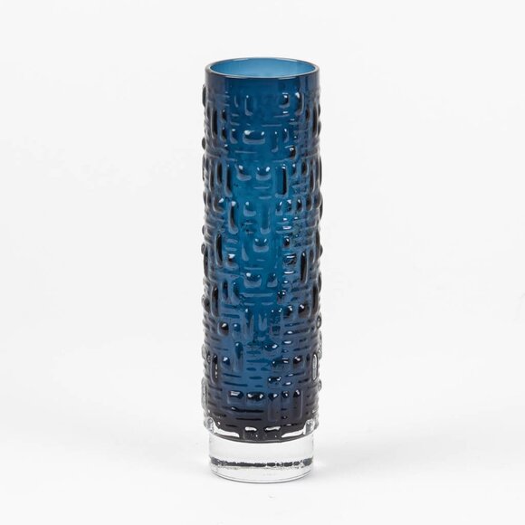 Emil Funke Other - RARE! Pair of MCM Blue Textured Glass Vases by Emil Funke for Gral, circa 1970s